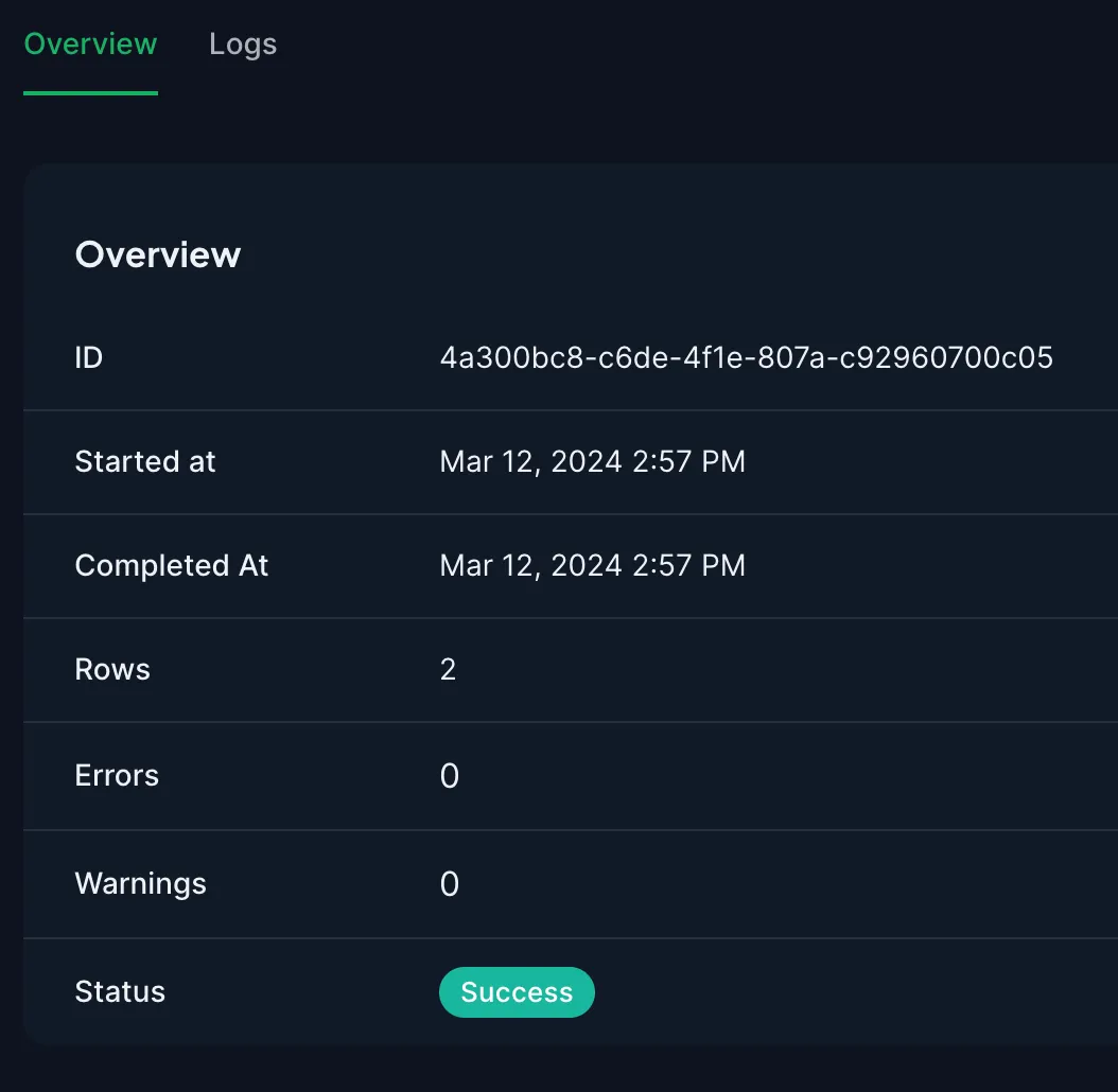 Finished sync