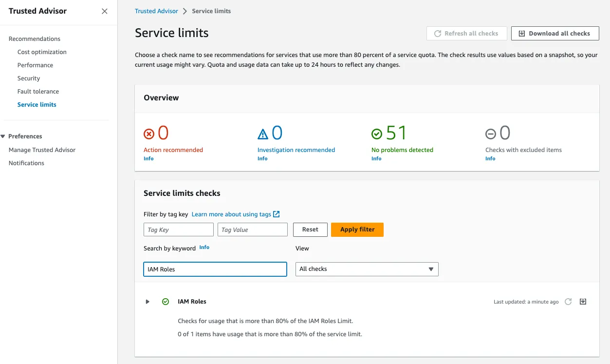 Trusted Advisor Console