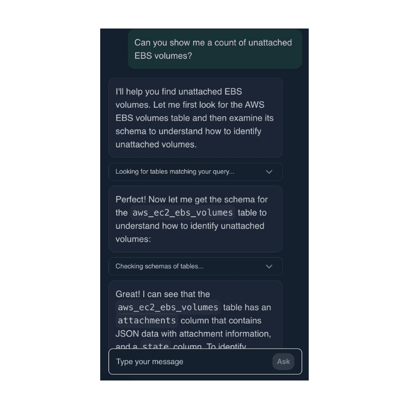 Asking a question to your cloud