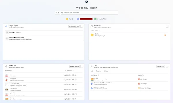 A Screenshot of Egnyte Catalog