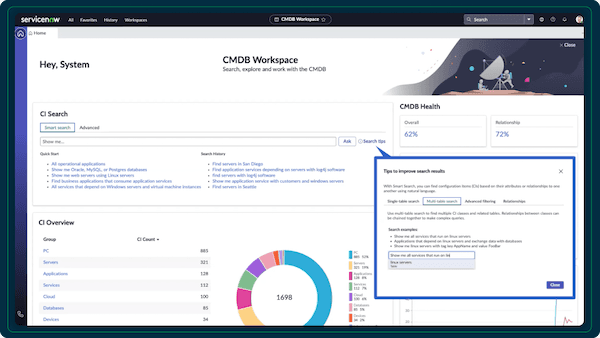 A screenshot from ServiceNow
