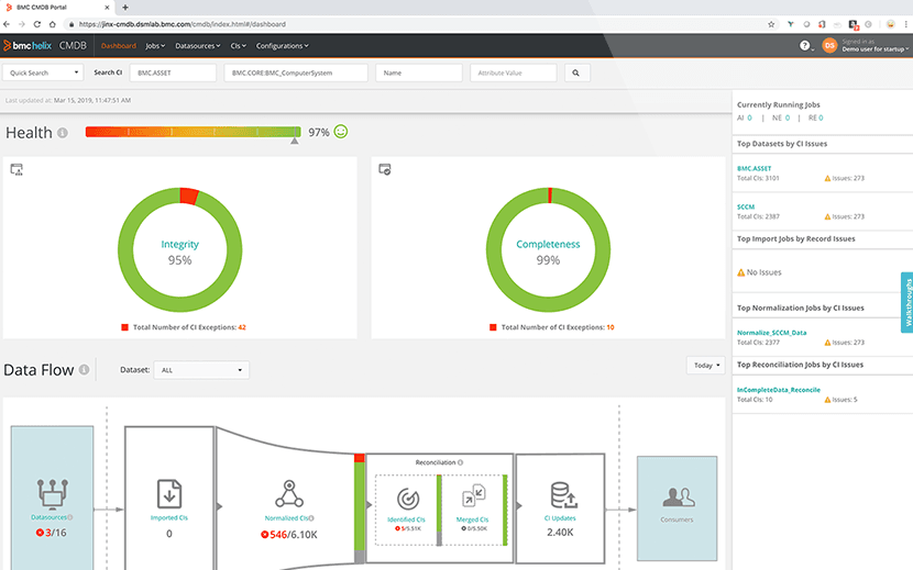 A screenshot of BMC Helix CMDB