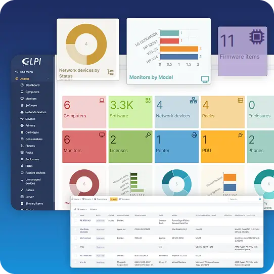 A screenshot from GLPI