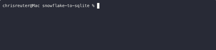 Snowflake Source in action in the terminal